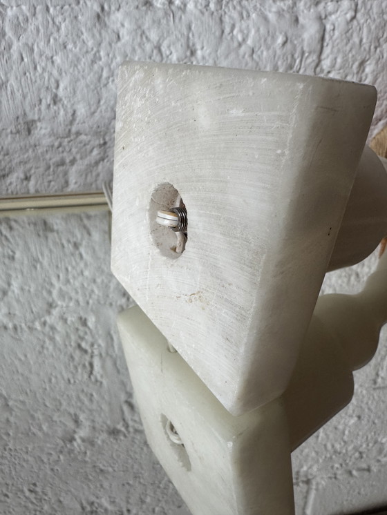 Image 1 of 1970s alabaster column lamp