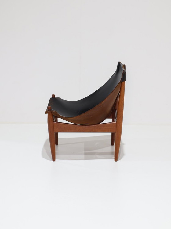 Illum Wikkelsø 272 Fauteuil Zwart Leer Teak Deens 1960s – Leather, Wood (photo 4 of 16)