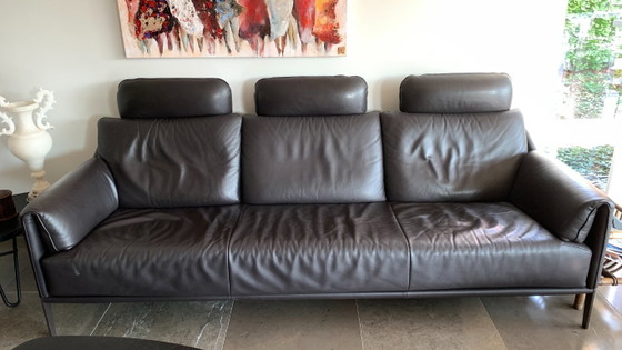 Durlet brand Seating area, 3-seater, 2-seater and ottoman – Leather, Metal (photo 5 of 10)