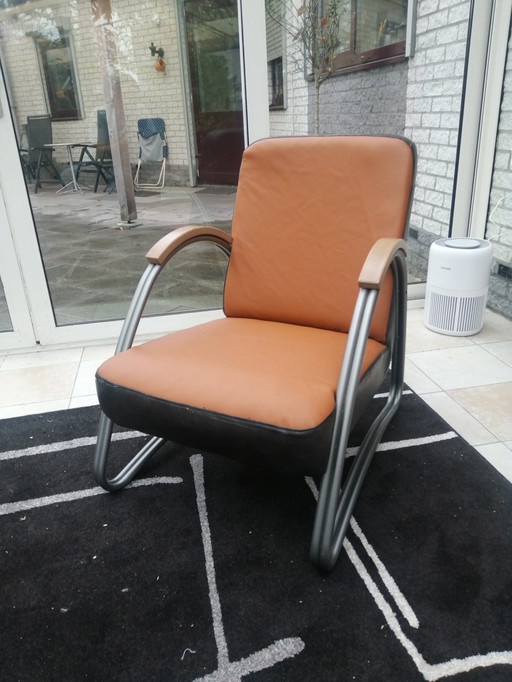Vintage fauteuil leder
