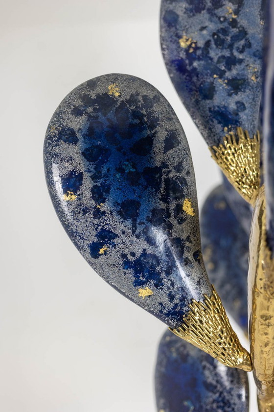 Image 1 of Jacques Duval Brasseur, Groot cactussculptuur in verguld messing. 1992