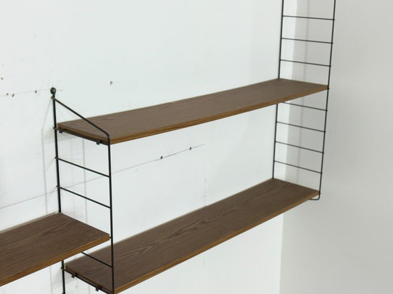 Image 1 of Prachtige wandplank/wandplank met touwmotief – design uit het midden van de vorige eeuw