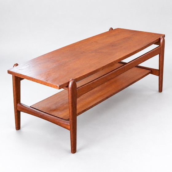 Vintage teak coffee table with reversible top – Wood (photo 2 of 6)