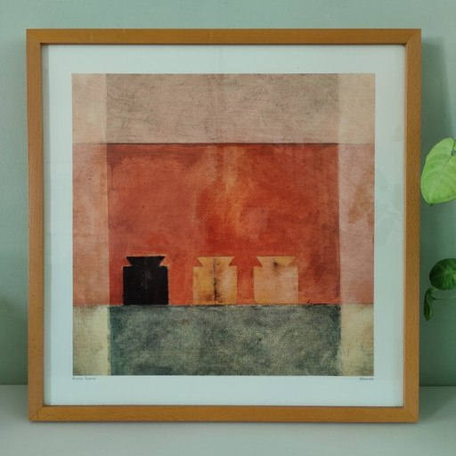 Affiche Roma Tearne « Minéraux » encadrée IKEA 52x52cm – lithos zeefdrukken, Glass, Paper