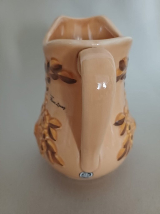 Rosa Ljung – Vintage Ceramic Jug with Floral Decoration – Sweden, 1960s/70s – glazen karaffen (photo 2 of 5)