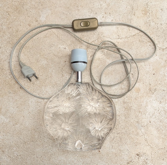 Image 1 of Daum France Crystal "Crater" Table Lamp