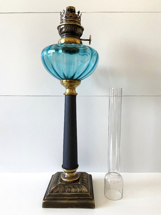 Image 1 of Antieke olielamp, antieke olielamp, empirestijl, Louis XVIII-periode