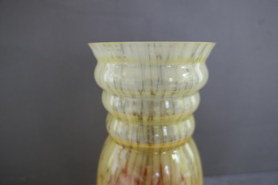 Image 1 of Art Deco Vaas Glas Met Kleurverloop