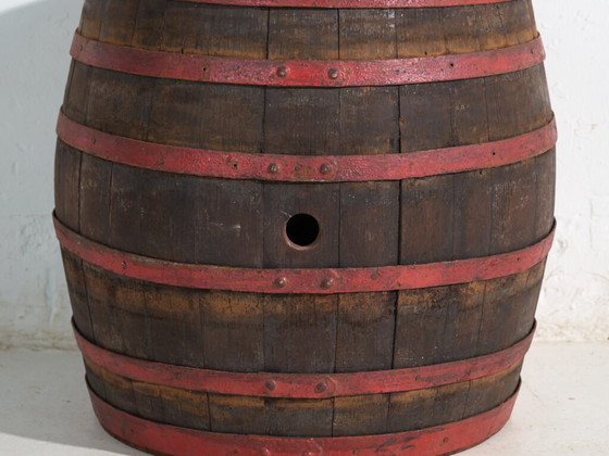 Ancien tonneau en bois avec cerclages en fer – Hongrie, circa 1930 – Objets déco, Iron, Rustic (photo 23 of 34)