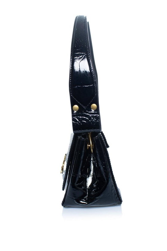 Image 1 of Sac Vivienne Westwood noir noisette à motif crocodile