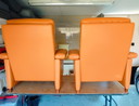 Two Club Durlet armchairs - recliner - vintage model - cognac - cowhide leather