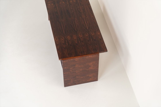 Rare double-sided “Vario” desk by Werner Wölfer for V-Form (Belgium, 1960s)., V Form, Wood, Brown, Vintage (photo 4 of 24)