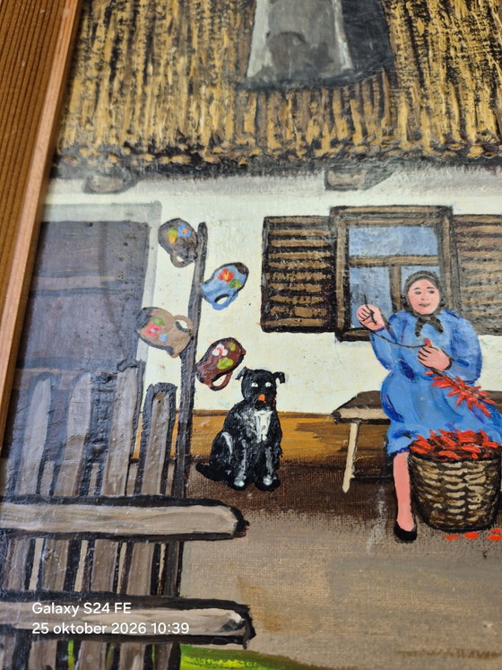Ungarische Kunst, Török János, Holz, Leinwand, Blau (Foto 2 von 6)