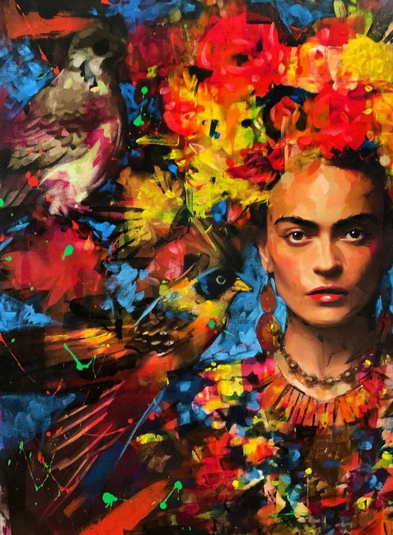 Image 1 of Alberto Ricardo - Frida Kahlo - Artist Canvas