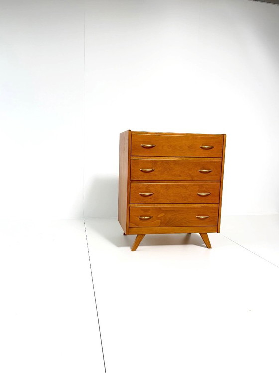 Vintage Chest of drawers with 4 drawers – Mid-Century Modern, 1950s, Teak look – Wood (photo 13 of 15)