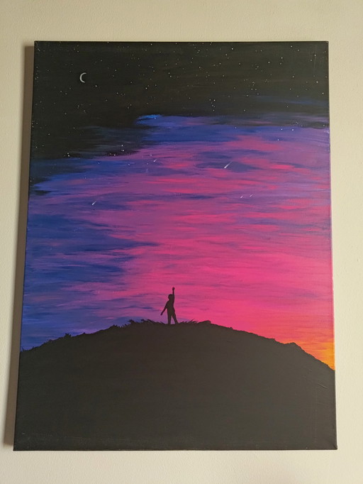 Peinture "tendre vers l'espoir"