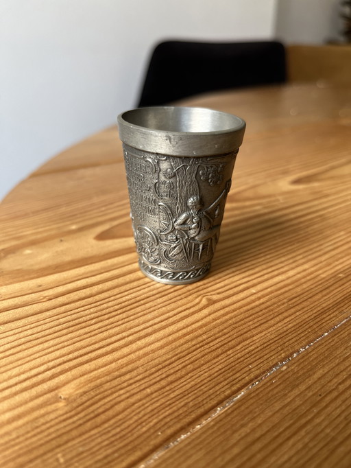 Duits Tinnen drinkbeker