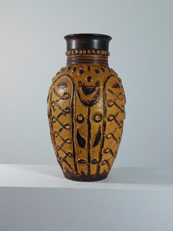 Image 1 of Vaso da terra in ceramica vintage di metà secolo, Bay Keramik, Germania Ovest