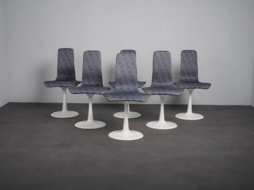 Set of 6 Space Age Tulip Chairs by Läsko Studioform, Germany, 1970s