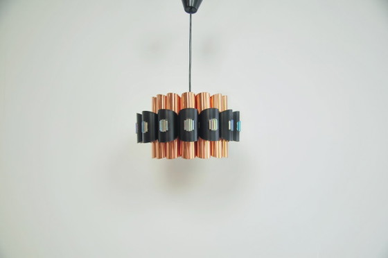 Copper Mother-of-Pearl Pendant Lamp Werner Schou – Coronell Elektro, Metal (photo 3 of 6)