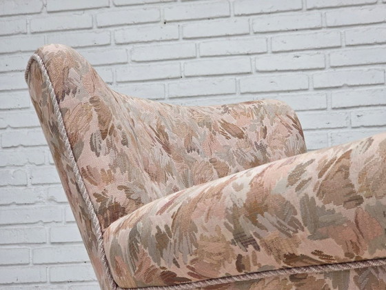 1960s, Danish armchair, furniture jacquard fabric. – Textile, Wood (photo 12 of 15)