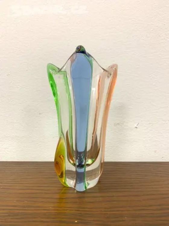 Image 1 of Service à Verre Mid-Century Rhapsody par František Zemek, Verre d'Art tchèque, 1960s