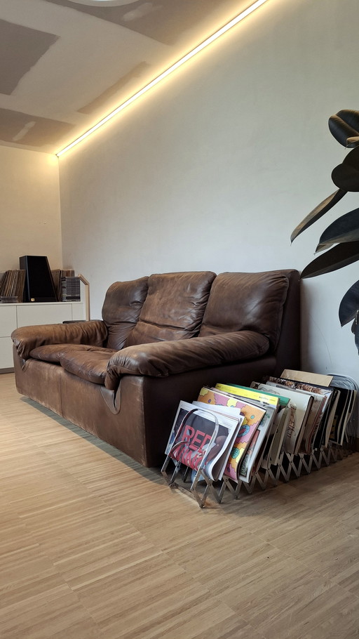 Vintage Brunati leren sofa – jaren 70 design