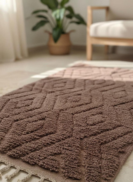 Handgemaakt wollen vloerkleed op maat, bruin, 1,5/2,5 m – Aime Té, Vloerkleden en tapijten, Wool (photo 4 of 7)