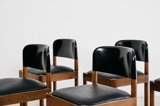 Image 1 of Set Da Pranzo 6 Sedie Piarotto Design Italy 1960’s Modernariato Vintage Chairs
