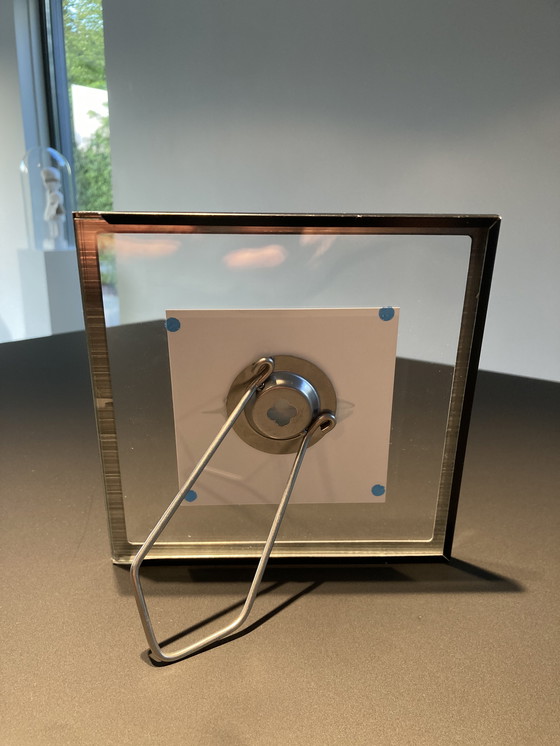 Image 1 of Picture frame with illustration of teal feather