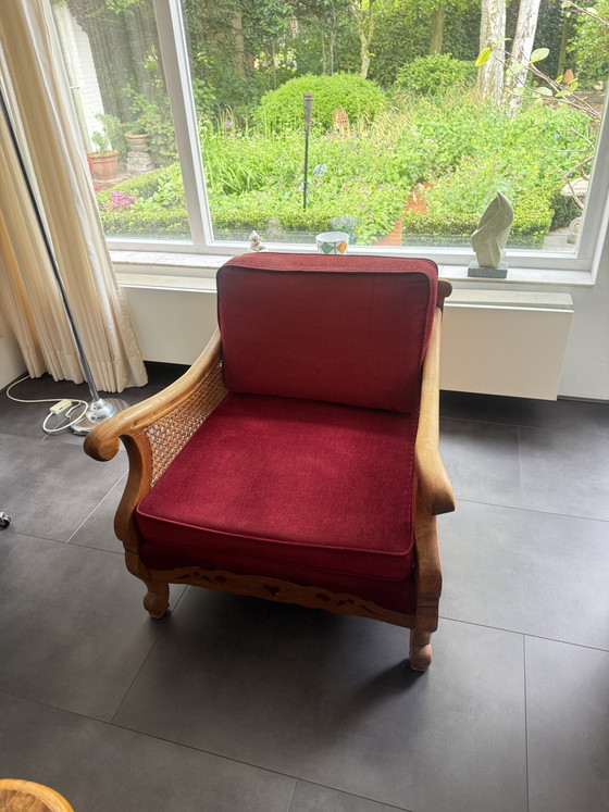 Image 1 of  Bergere antieke 3 zitsbank met 2 fauteuils 