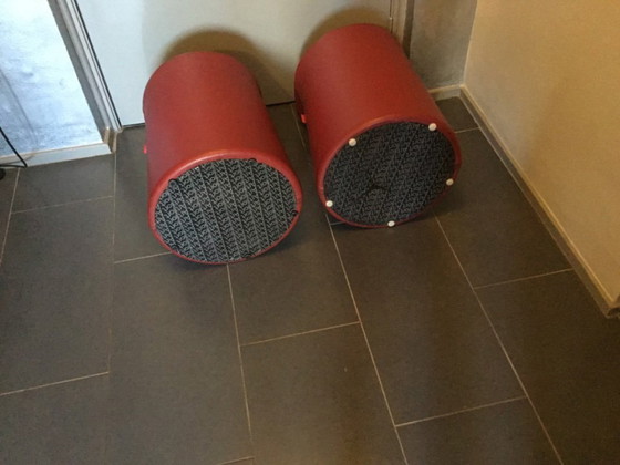 Image 1 of 2 Artifort leather stools