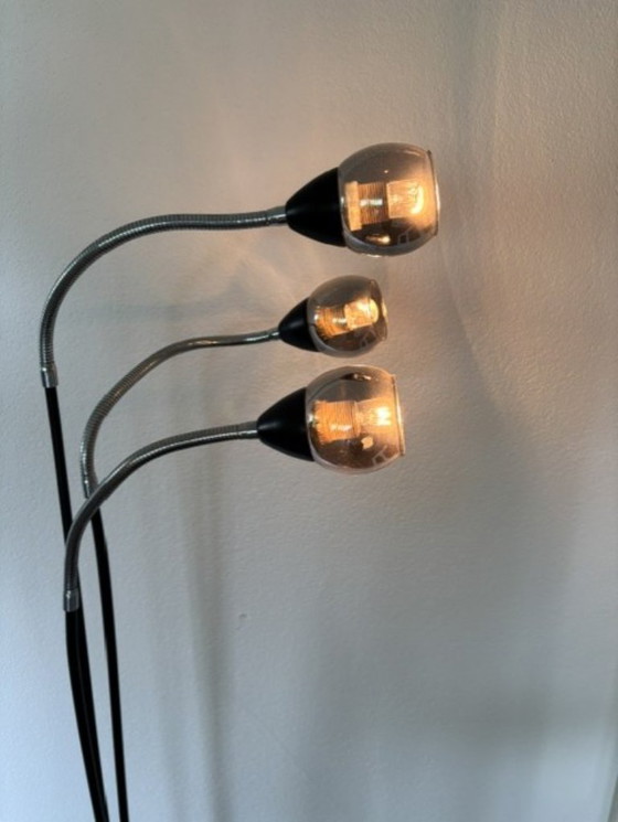 Lampadaire Space Age des années 60/70 avec bras flexibles – Glass, Metal (photo 12 of 14)