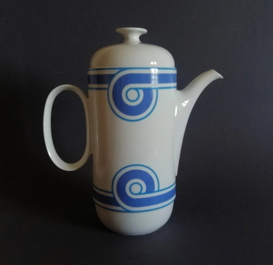 Image 1 of Äußerst seltene Rosenthal Duo Teekanne in Blau von Ambrogio Pozzi, Deutschland, 1970er Jahre