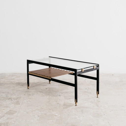 Santambrogio & De Berti 1960s wooden coffee table, modern design