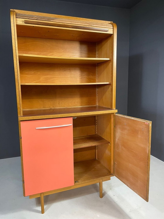 Image 1 of Mid-Century Sideboard by Interiér Praha with Tambour Top, 1960s Czechoslovakia