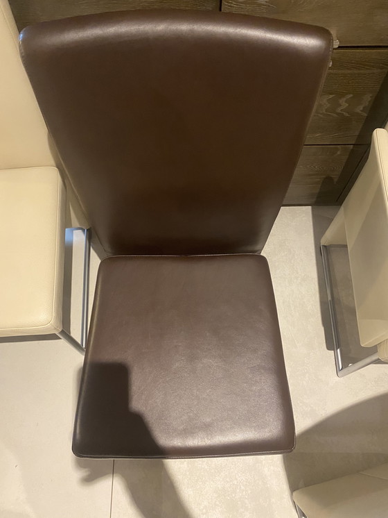 Image 1 of Rolf Benz leather chairs, model 7400
