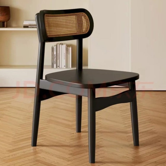 Image 1 of Solid Wood Chair Asian style– Multiple Color Options Available