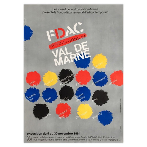 Jean Widmer Affiche FDAC Val de Marne 1984 – posters, Paper