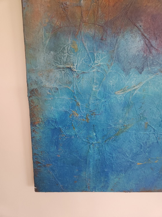 Image 1 of Beautiful Large Abstract Painting "Cold Wind" - MIKA (100x80 cm) incl. Certificate