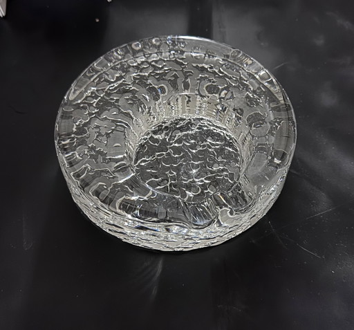 Posacenere di Kosta Boda in vetro ghiacciato 