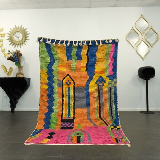 Berber Rug - 254 cm x 153 cm - colored Wool