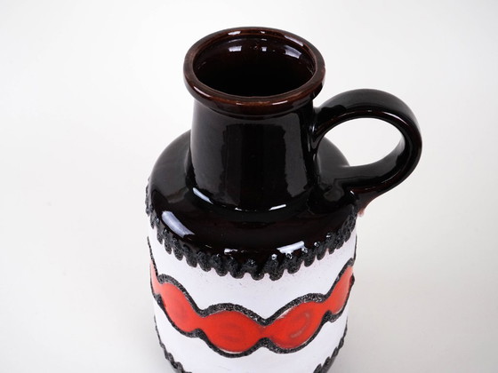 Image 1 of Ceramic vase with a handle, German design, 1960s, made in West Germany