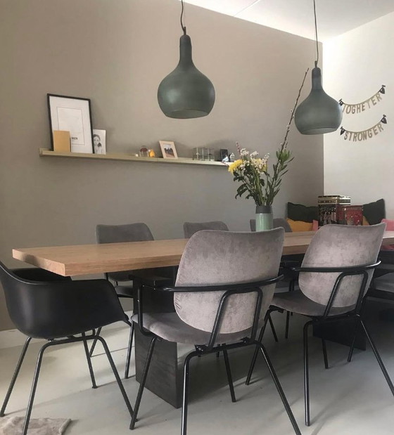 6x Bodilson Fresh Dining chairs - Grey Velour/Fabric – Metal, Textile (photo 2 of 5)