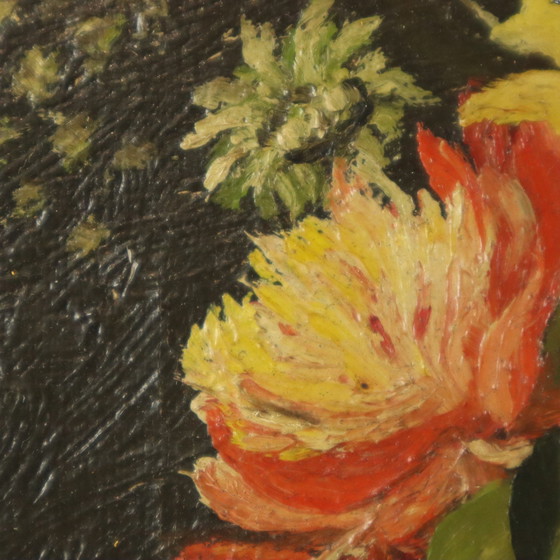 Image 1 of Flowers in Vase Still Life Painting