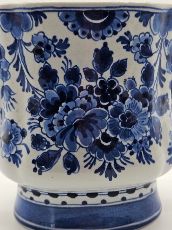 Royal Delft Plant pot 1969 – Hand-painted by M. de Wit (13 cm) – Ceramic (photo 9 of 9)