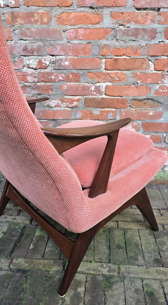 Poltrona di design vintage Karl Edvard Korseth, LK Hjelle, Poltrone, Legno, Altro, Marrone (foto 5 di 13)