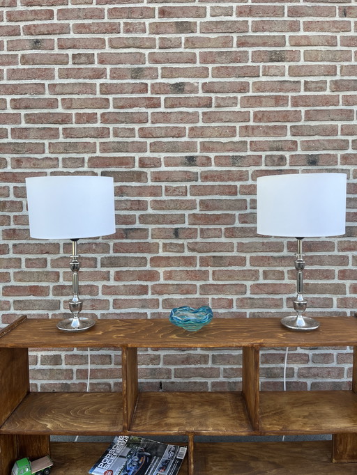 2 vintage Hollywood regency style tafelampen