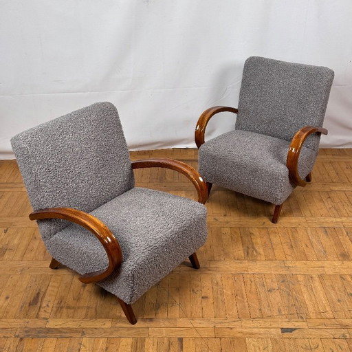 Pair of fully restored Frantisek Jirak art deco armchairs 1960s