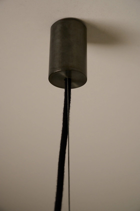 Space Age Blown Glass Pendant Lamp by Vistosi, Italy, 1970s, Ceiling lights, Aluminium (photo 6 of 12)
